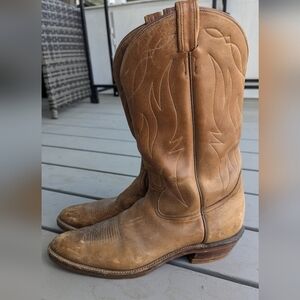 Vintage USA Tony Man' M 4013 Brown Western Cowboy Boots Sz 13.5AAA